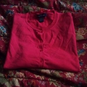August Silk Cardigan sweater coral,size XL. New